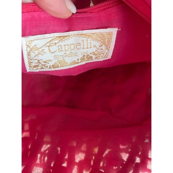 Cappelli Straworld Inc Purse, Multicolored, Wooden Handles, (scarf bonus!) - Picture 2 of 8